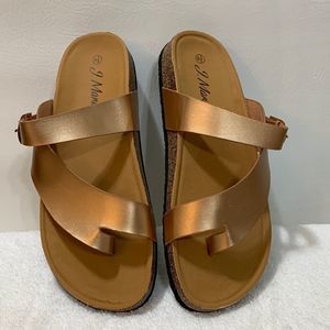 J Mark Rose Gold Urban-05 Sandals Size 8.5